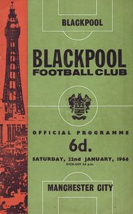 Blackpool v Manchester City FA Cup 3rd Round 1965/66